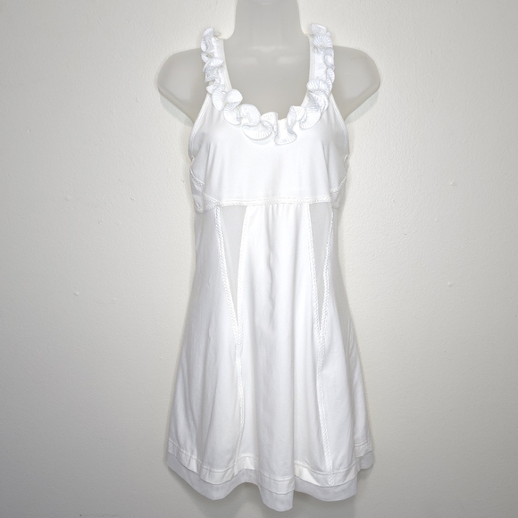 Adidas by Stella McCartney Dresses & Skirts - Stella McCartney X Adidas White Ruffled Athletic Tennis Dress Womens Small